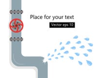 Dripping water pipe. Water leak, broken pipeline. Water valve. Service repair work. Vector illustration. vector illustration Dripping water pipe. Water leak, broken pipeline. Water valve. Service repair work. Vector illustration. vector illustration