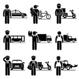 Driver Delivery Jobs Occupations Careers vector illustration Driver Delivery Jobs Occupations Careers vector illustration