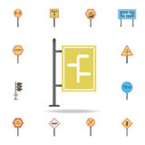 Driving instructions colored icon. Detailed set of color road sign icons. Premium graphic design. One of the collection icons for vector illustration Driving instructions colored icon. Detailed set of color road sign icons. Premium graphic design. One of the collection icons for vector illustration
