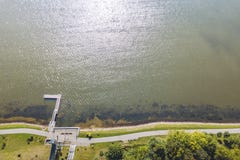 Drone aerial view of Telsiai, Lithuania stock photo Drone aerial view of Telsiai, Lithuania stock photo
