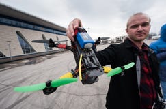 Drone collected his own hands royalty free stock photo Drone collected his own hands royalty free stock photo