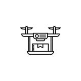 Drone delivery. Signs and symbols can be used for web, logo, mobile app, UI, UX vector illustration Drone delivery. Signs and symbols can be used for web, logo, mobile app, UI, UX vector illustration