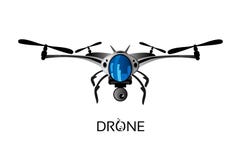 Drone Flying Air Quadrocopter Logo Icon royalty free illustration Drone Flying Air Quadrocopter Logo Icon royalty free illustration