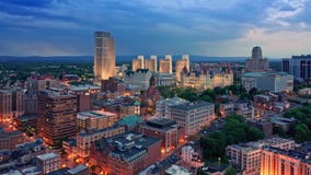 Drone footage of Albany, New York