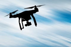Drone with 4K camera flying. royalty free stock image Drone with 4K camera flying. royalty free stock image