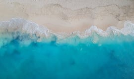Drone Panorama Grace Bay, Providenciales, Turks And Caicos Royalty Free Stock Photo
