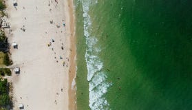 Drone Panorama Of Barra Da Tijuca Beach, Rio De Janeiro, Brazil. Stock Photo Drone Panorama Of Barra Da Tijuca Beach, Rio De Janeiro, Brazil. Stock Photo