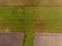 Drone view of agricultural land from top royalty free stock image Drone view of agricultural land from top royalty free stock image