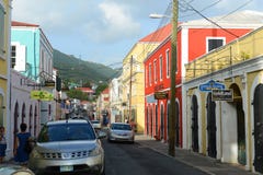 Dronningens Gade, Charlotte Amalie, de Maagdelijke Eilanden van de V.S. royalty-vrije stock foto Dronningens Gade, Charlotte Amalie, de Maagdelijke Eilanden van de V.S. royalty-vrije stock foto