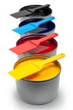 Druckfarben auf weißem Hintergrund stockbild Druckfarben auf weißem Hintergrund stockbild
