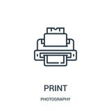 druk ikony wektor od fotografii kolekcji Cienka kreskowa druku konturu ikony wektoru ilustracja ilustracji druk ikony wektor od fotografii kolekcji Cienka kreskowa druku konturu ikony wektoru ilustracja ilustracji