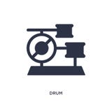 drum icon on white background. Simple element illustration from brazilia concept vector illustration drum icon on white background. Simple element illustration from brazilia concept vector illustration