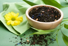 Dry Black Tea In Bowl Royalty Free Stock Photos Dry Black Tea In Bowl Royalty Free Stock Photos