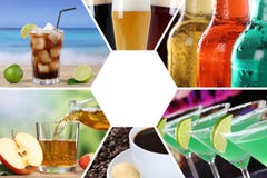 Drycker för collage för drinkmenysamling dricker restaurangstången royaltyfri fotografi Drycker för collage för drinkmenysamling dricker restaurangstången royaltyfri fotografi