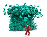 Du?y Dane Ogromna charakteru tsunami fala 3d m??czyzna ilustracja 3 d royalty ilustracja Du?y Dane Ogromna charakteru tsunami fala 3d m??czyzna ilustracja 3 d royalty ilustracja