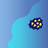 Duas máscaras do azul são separadas por uma linha lisa com objetos amarelos geométricos ilustração do vetor Duas máscaras do azul são separadas por uma linha lisa com objetos amarelos geométricos ilustração do vetor
