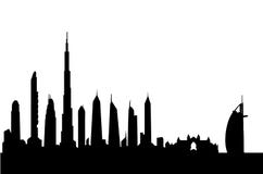 Dubai skyline silhouette vector