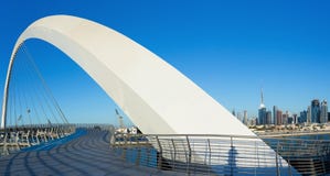 Dubai Water Canal arch bridge Stock Photography Dubai Water Canal arch bridge Stock Photography