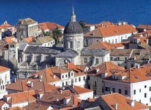 Dubrovnik Czerwoni Kafelkowi dachy fotografia stock Dubrovnik Czerwoni Kafelkowi dachy fotografia stock