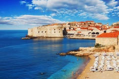 dubrovnik plażowy wschód słońca obrazy royalty free dubrovnik plażowy wschód słońca obrazy royalty free