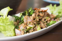 Duck Mince Larb With Spicy Taste Stock Image Duck Mince Larb With Spicy Taste Stock Image