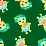 Duckling green pattern illustration stock illustration Duckling green pattern illustration stock illustration