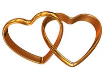Due anelli heart-shaped illustrazione di stock Due anelli heart-shaped illustrazione di stock