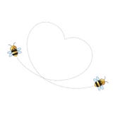 Due api che volano facendo forma del cuore royalty illustrazione gratis Due api che volano facendo forma del cuore royalty illustrazione gratis