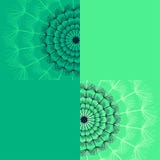 Due denti di leone dei fiori su fondo verde illustrazione vettoriale Due denti di leone dei fiori su fondo verde illustrazione vettoriale