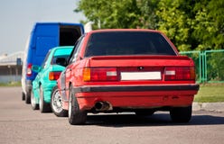 Due vecchie automobili sportive tedesche immagini stock Due vecchie automobili sportive tedesche immagini stock