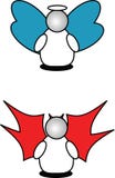 Duivel en engelenpictogram vector illustratie Duivel en engelenpictogram vector illustratie