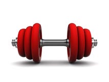 Dumbell rouge illustration stock Dumbell rouge illustration stock