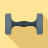 Dumbell symbol, plan stil stock illustrationer Dumbell symbol, plan stil stock illustrationer