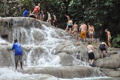 Dunns flodnedgångar i Ocho Rio de Janeiro, Jamaica royaltyfria bilder Dunns flodnedgångar i Ocho Rio de Janeiro, Jamaica royaltyfria bilder