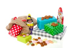 Dutch Sinterklaas Presents And Candy Royalty Free Stock Photo