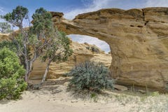 Dutchmansboog in San Rafael Swell van Utah royalty-vrije stock fotografie Dutchmansboog in San Rafael Swell van Utah royalty-vrije stock fotografie
