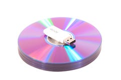 DVDs mit grellem Antrieb Lizenzfreies Stockbild