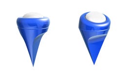 Dwa 3d pointer mapy model ilustracji Dwa 3d pointer mapy model ilustracji