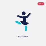 dwa kolorów baleriny wektorowa ikona od aktywności i hobby pojęcia odosobniony błękitny balerina wektoru znaka symbol może być uż ilustracja wektor dwa kolorów baleriny wektorowa ikona od aktywności i hobby pojęcia odosobniony błękitny balerina wektoru znaka symbol może być uż ilustracja wektor