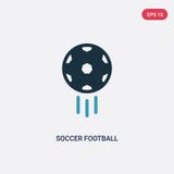 Dwa kolor?w pi?ki no?nej futbolowa balowa wektorowa ikona od sporta poj?cia odosobnionej b??kitnej pi?ki no?nej wektoru znaka fut royalty ilustracja Dwa kolor?w pi?ki no?nej futbolowa balowa wektorowa ikona od sporta poj?cia odosobnionej b??kitnej pi?ki no?nej wektoru znaka fut royalty ilustracja