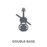 Dwoistego basu ikona od Muzycznej kolekcji royalty ilustracja Dwoistego basu ikona od Muzycznej kolekcji royalty ilustracja