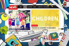 Dziecko dzieciaków dzieciństwa młodości strony internetowej Webpage pojęcie ilustracja wektor Dziecko dzieciaków dzieciństwa młodości strony internetowej Webpage pojęcie ilustracja wektor