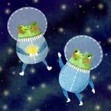 Dziecko ilustracja rozochocony astronauta zdjęcia stock Dziecko ilustracja rozochocony astronauta zdjęcia stock