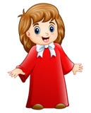 Dziewczyna choru kreskówka ilustracji Dziewczyna choru kreskówka ilustracji