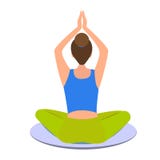 dziewczyna medytuje robić dziewczyny joga ilustracji dziewczyna medytuje robić dziewczyny joga ilustracji
