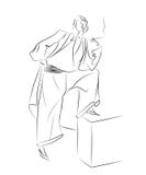 dziewczyny papierosowy nakreślenie ilustracji dziewczyny papierosowy nakreślenie ilustracji