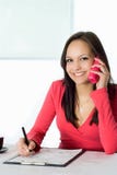 dziewczyny telefonu czerwień zdjęcia stock dziewczyny telefonu czerwień zdjęcia stock
