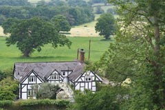 Décence utopique rurale - vue de la traînée de grès, dans Cheshire photo libre de droits Décence utopique rurale - vue de la traînée de grès, dans Cheshire photo libre de droits