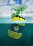 Déchets toxiques, produit chimique, pollution de l'eau illustration stock Déchets toxiques, produit chimique, pollution de l'eau illustration stock