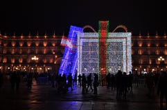 Décoration de Noël dans la ville photo libre de droits Décoration de Noël dans la ville photo libre de droits